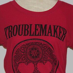 Lyric Nation Unisex K-Pop Troublemaker Skull Short-Sleeve T-Shirt Size L (C205)